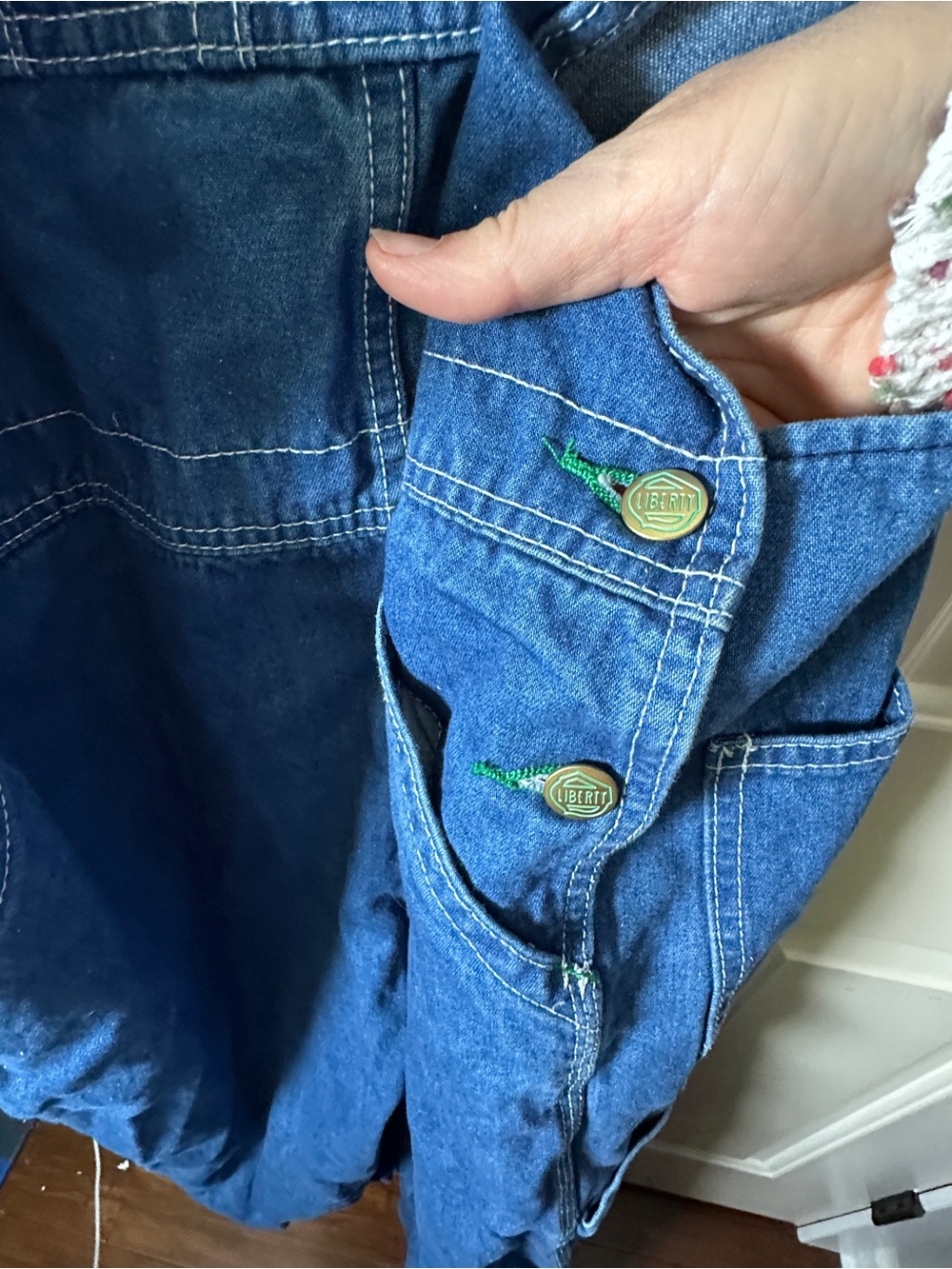 Liberty Men’s Denim Overalls Size 48x30 pre owned - Picture 5 of 12